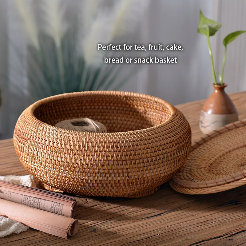 Handwoven Rattan Storage Box W - Kitchen Gadgets In Japan のレビューと価格