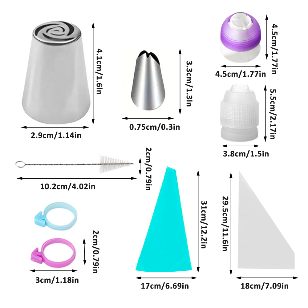 Icing Piping Nozzles, 27-Piece - Cake Decorating Turntable のレビューと価格