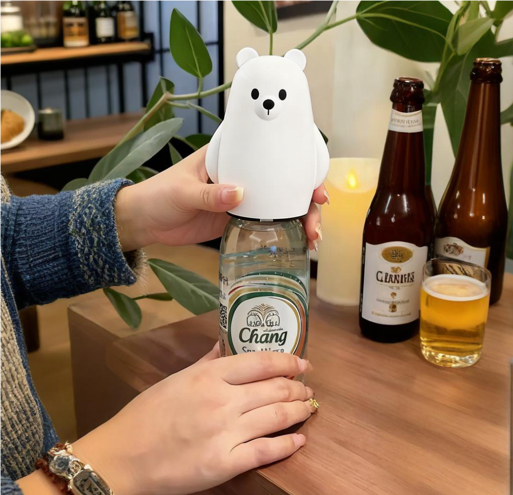 Cute Black & White Bear Bottle - Kitchen Gadgets Gift Ideas のレビューと価格